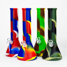 12" Straight Neck Silicone Tie-Dye Beaker