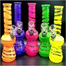 5" Striped Miniature Glass Water Pipe